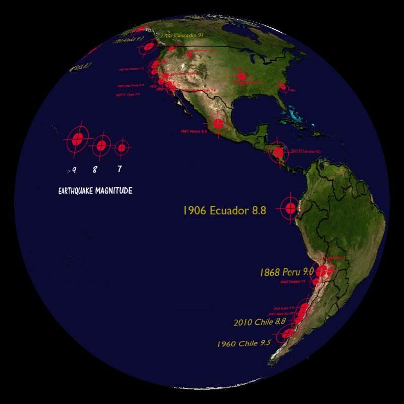 Play video of Top 10 Earthquakes visualization