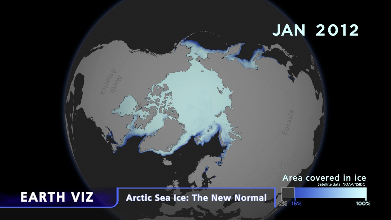 Arctic Sea Ice The New Normal Dataset Science On A Sphere