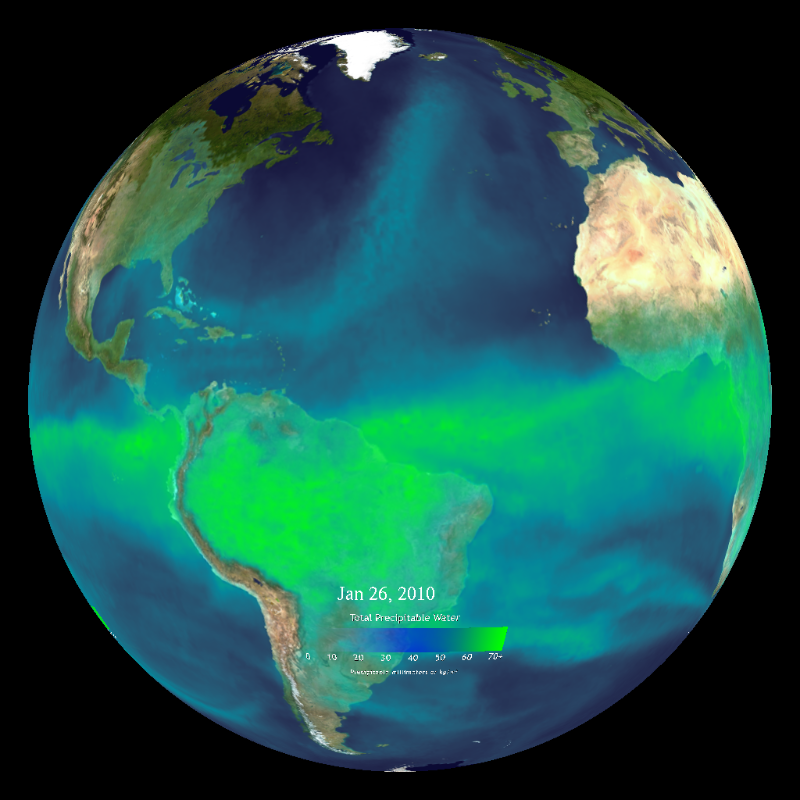 Play video of Total Precipitable Water visualization