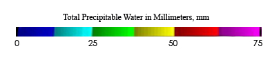 Image of Total Precipitable Water Color Bar