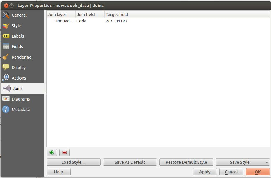 Screenshot of the Join tab in the QGIS Layer Properties dialog