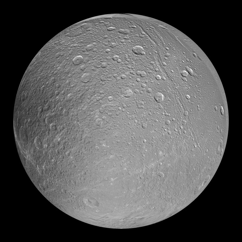  Dione: Miniatura de la Luna de Saturno