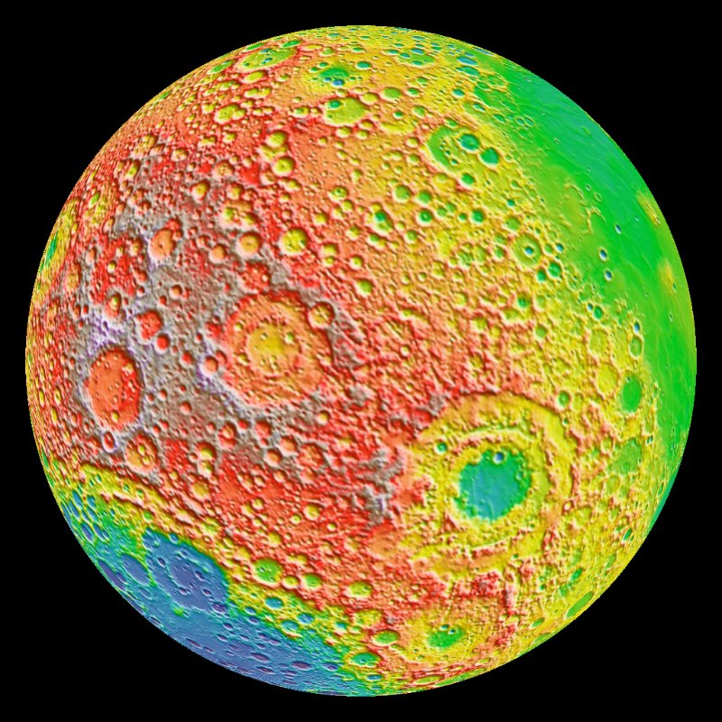 Moon Topography Science On A Sphere 5308