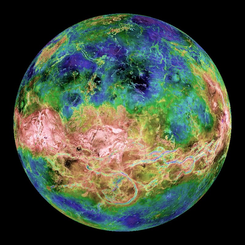 Venus Topography Dataset Science On A Sphere   Thumbnail Big 