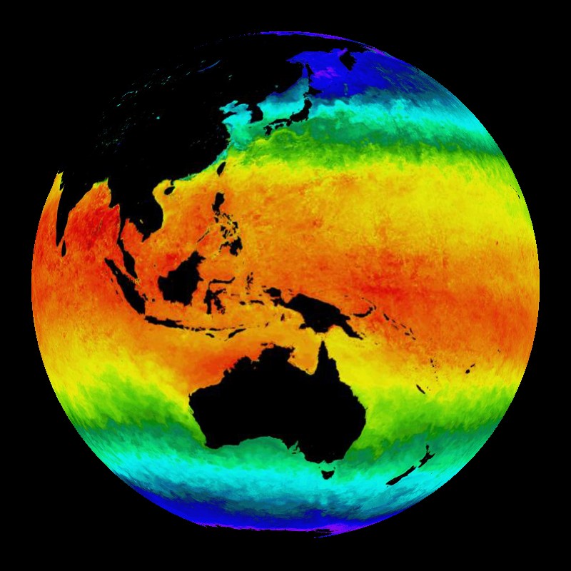 Sea Surface Temperature Observations Dataset Science On A Sphere