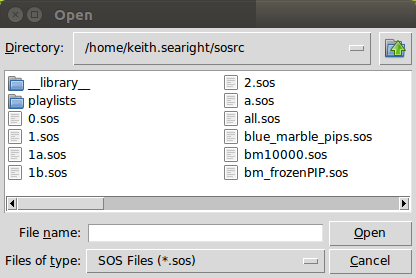 Screenshot of the file chooser dialog