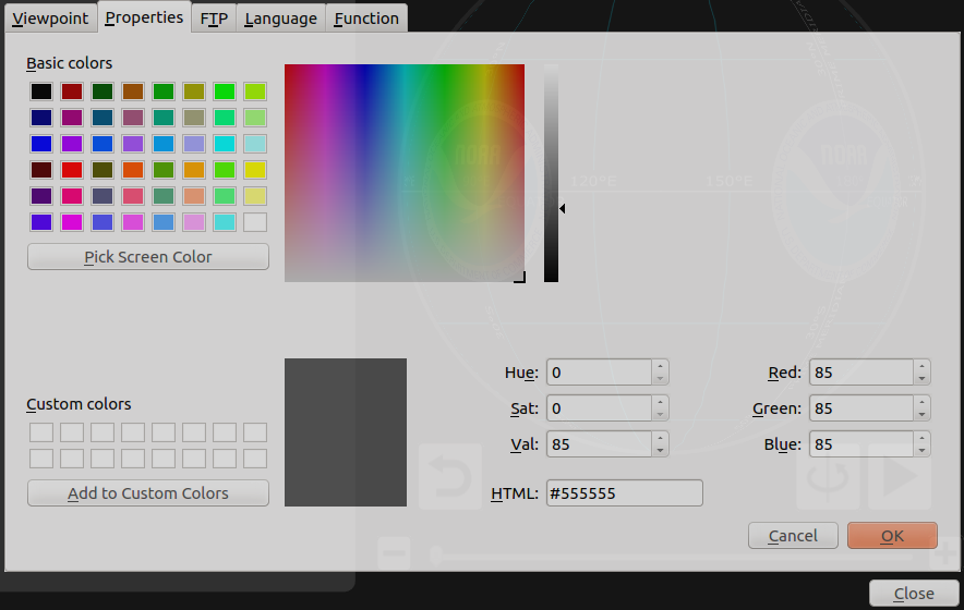 Screenshot of the color chooser