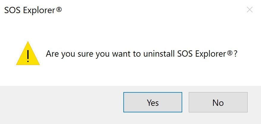 Shows the uninstall confirm prompt.