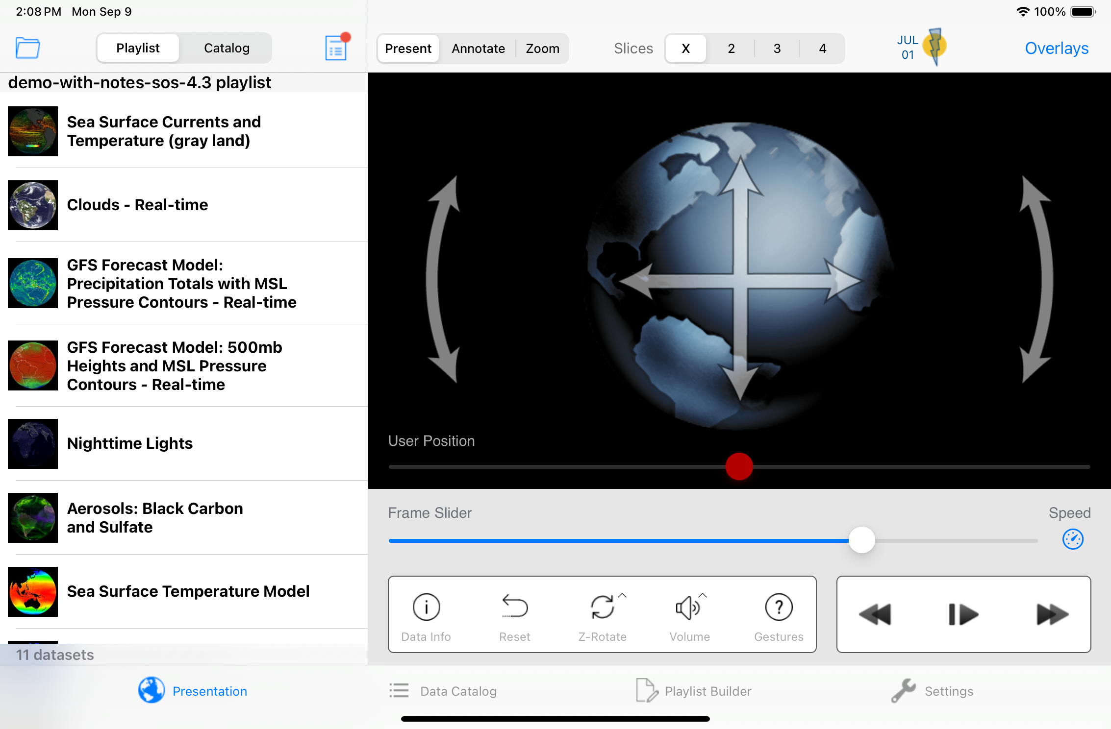 Screenshot of the SOS Remote App